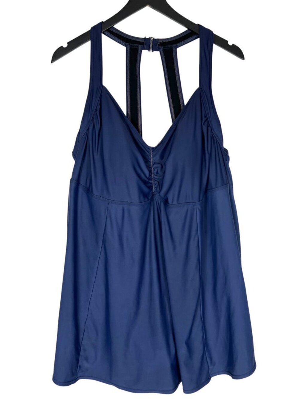 Evans Swim Dress in Blue Plus Size 20 One Piece Solid Swimsuit